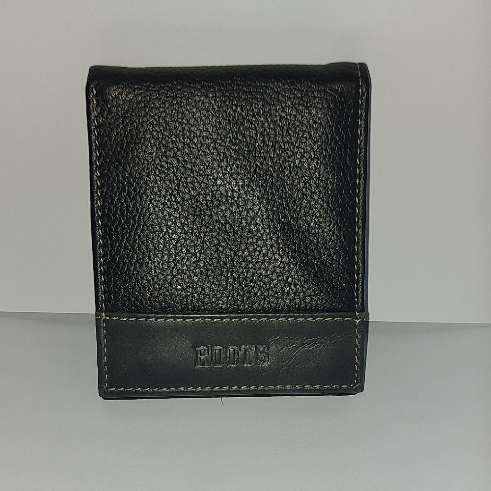 Roots Black Leather Wallet